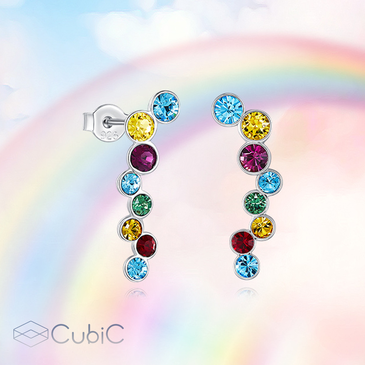 نیم ست نقره زنانه کوبیک مدل QN-3104