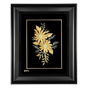 تابلو ورق طلا مارک گلد طرح بابونه کد TF189