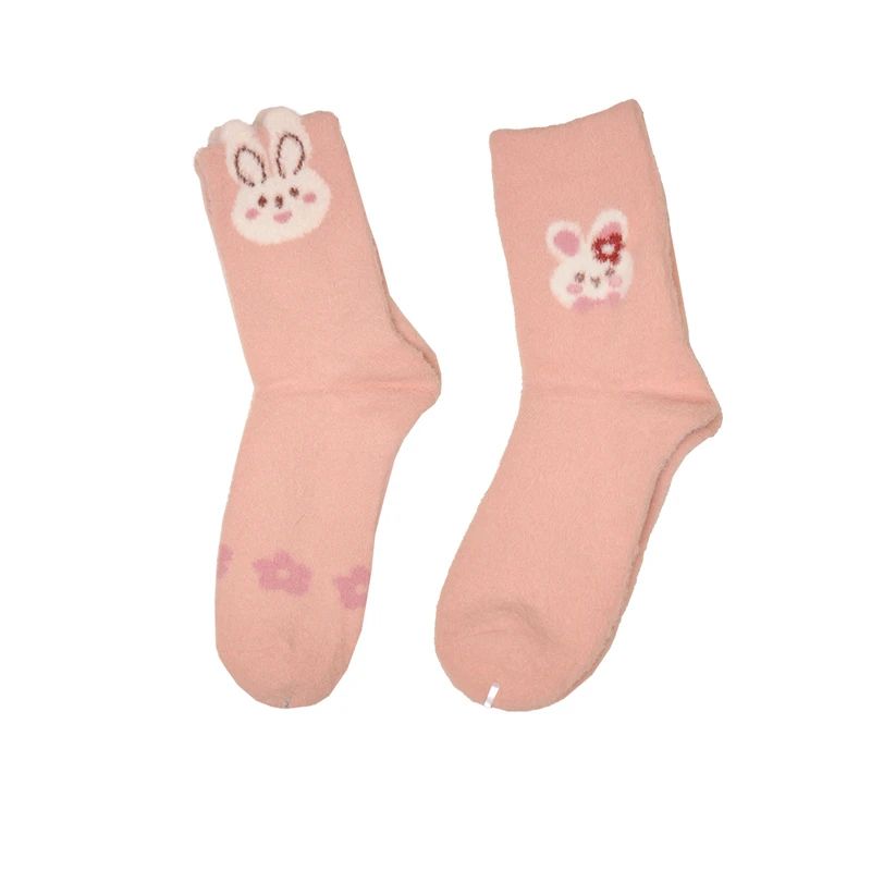 جوراب ساق بلند زنانه مدل خرگوشی پشمی بسته 2 عددی