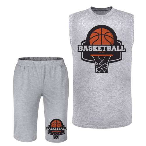 ست تاپ و شلوارک مردانه مدل بسکتبال  کد BA 515 T