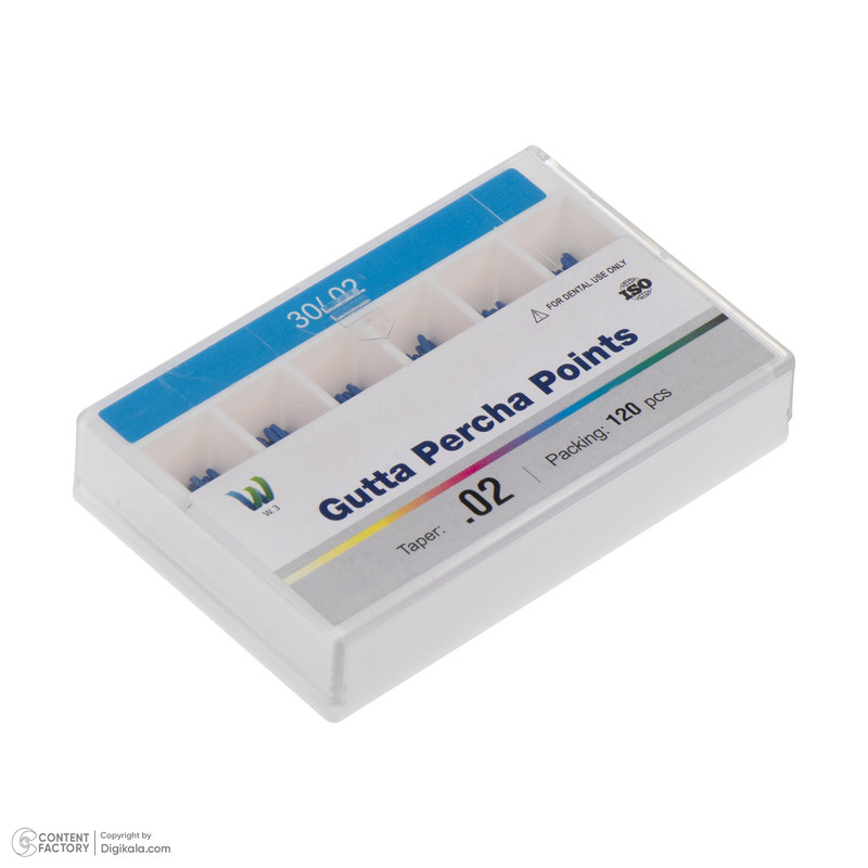 گوتا دندانپزشکی دبلیو تری مدل 30/02 بسته 120 عددی