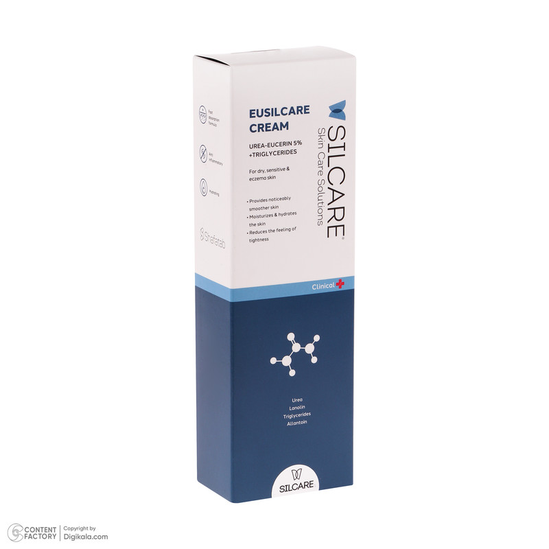 کرم آبرسان سیلکِر مدل EUSIL اوره اوسرین 5% مناسب برای پوست‌های حساس و خشک حجم 150 میلی لیتر
