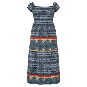 پیراهن ساحلی یقه خشتی زنانه مدل 678