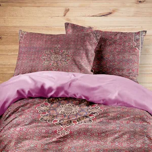 سرویس روتختی مدوپد طرح فرش بیجار لچک و ترنج مدل C-bijar34 یک نفره 4 تکه