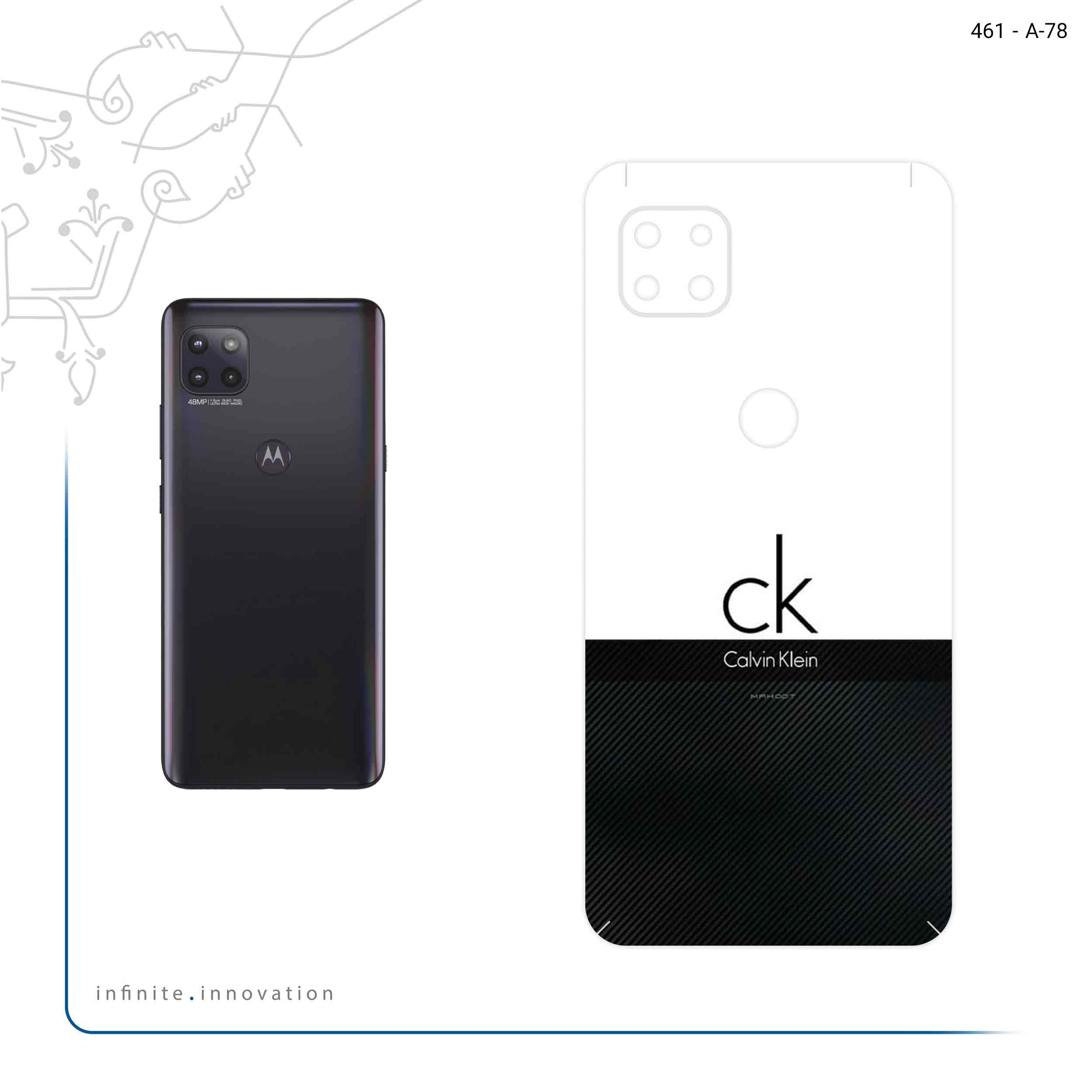 برچسب پوششی ماهوت مدل Calvin Klein مناسب برای گوشی موبایل موتورولا MOTO G 5G