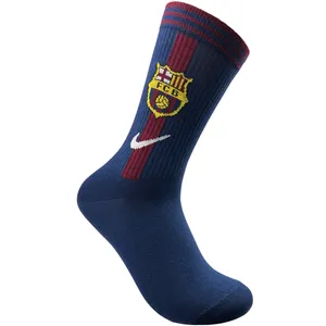 جوراب ورزشی ساق بلند مردانه مدل باشگاه فوتبال بارسلونا 