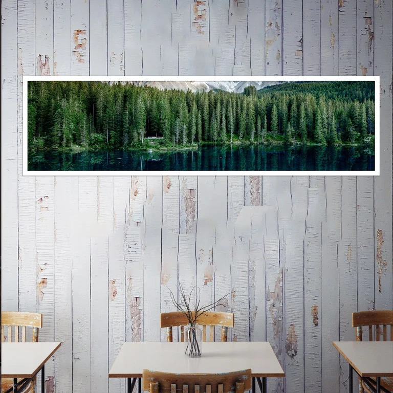 تابلو بکلیت طرح طبیعت جنگل سوزنی مدل کشیده W-7634