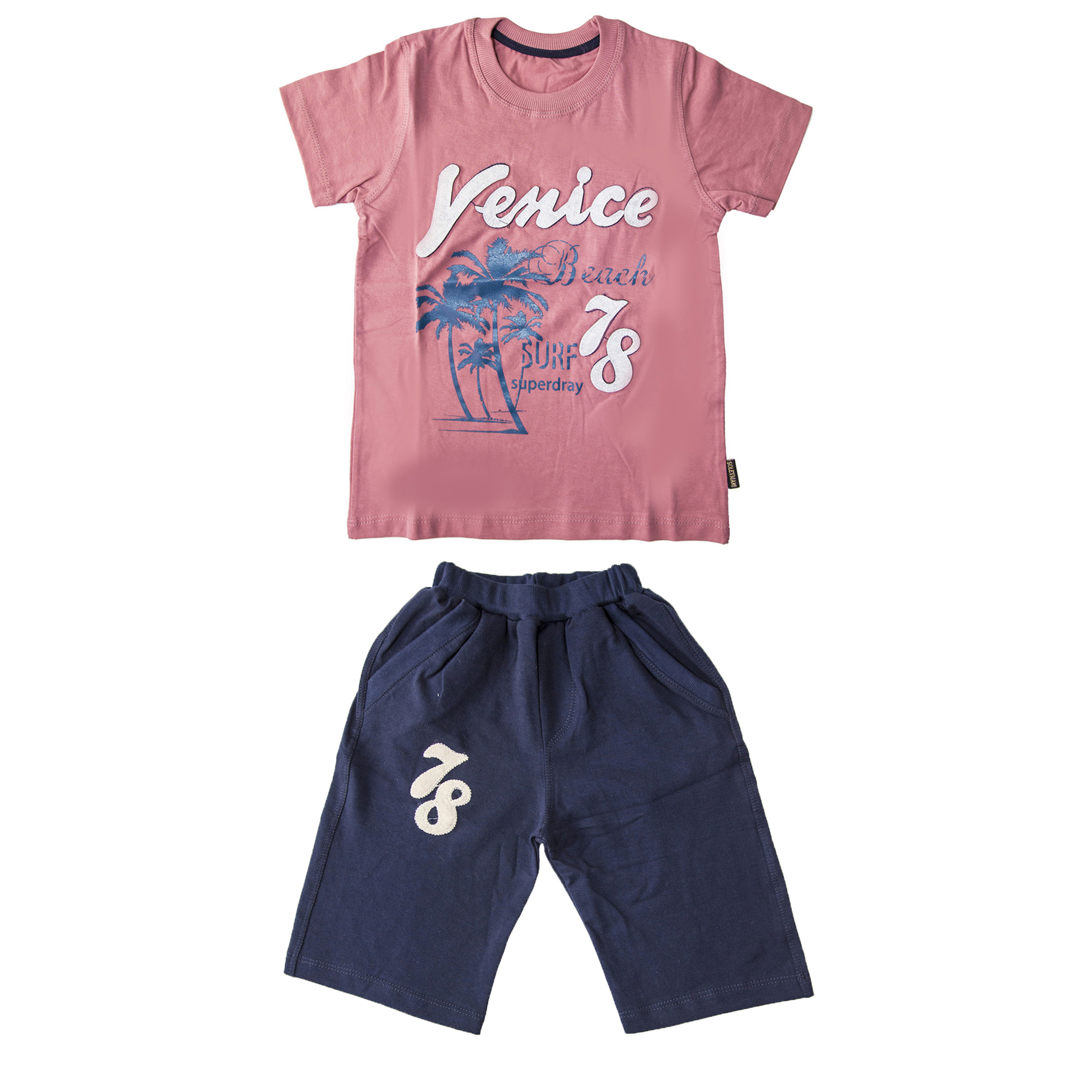 ست تیشرت و شلوارک پسرانه طرح 78 کد 6