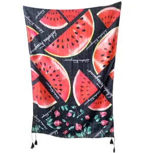 شال زنانه مدل موهر پاییزی شب یلدایی هندوانه ای