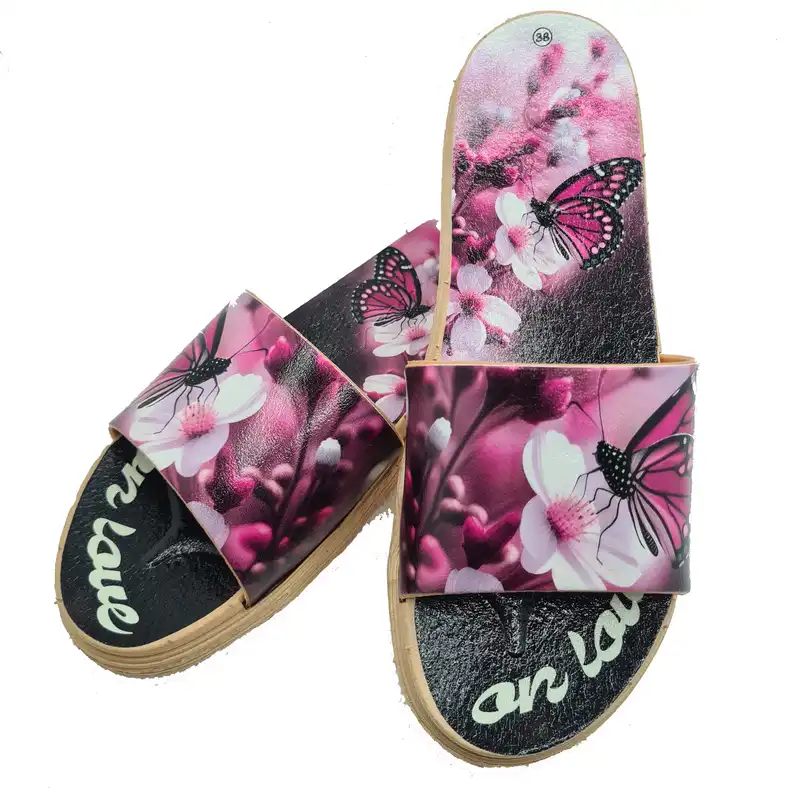 دمپایی زنانه مدل پروانه کد PNK-333