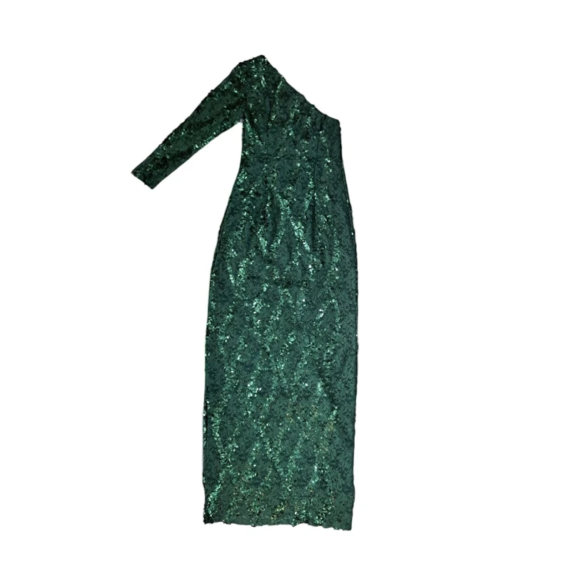 پیراهن یقه دکلته زنانه مدل پولکی