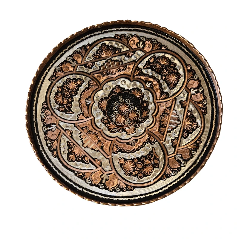 سینی میناکاری مدل لب کنگره ای کد 0193