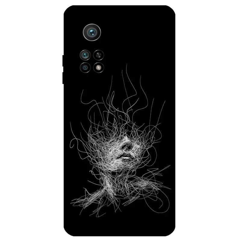 کاور مگافون طرح اسکچ صورت مدل 7423 مناسب برای گوشی موبایل شیائومی Mi 10T / 10T Pro