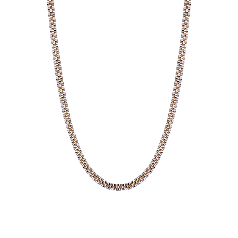 گردنبند طلا 18 عیار زنانه الی گالری مدل رولکس باریک