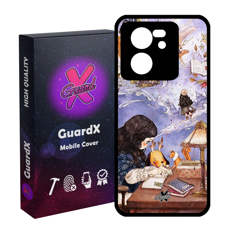 کاور گارد ایکس طرح دختر مدل Glass10293 مناسب برای گوشی موبایل شیائومی 13T/13T Pro/Redmi K60 Ultra