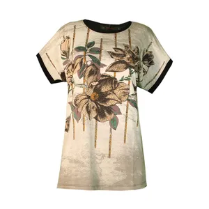 بلوز آستین کوتاه زنانه مدل نگین دار گلبرگ 12