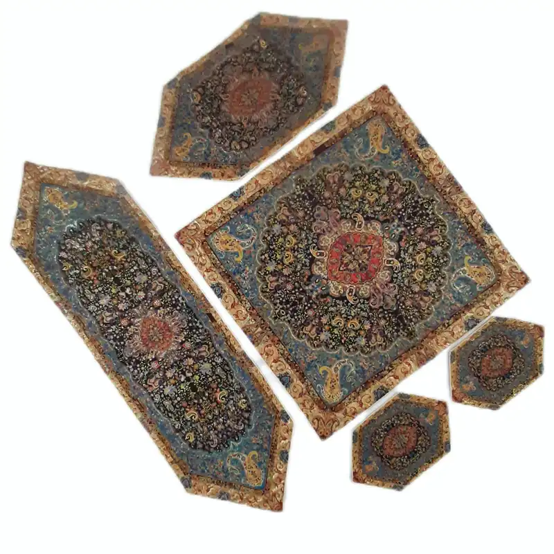 ست پنج تکه رومیزی ترمه طرح چهلستون