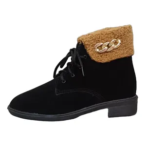 نیم بوت زنانه مدل فیگور زنجیری خزدار کد Bo-br