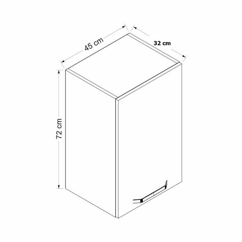 کابینت دیواری فلفور کابینت مدل R - 45 cm
