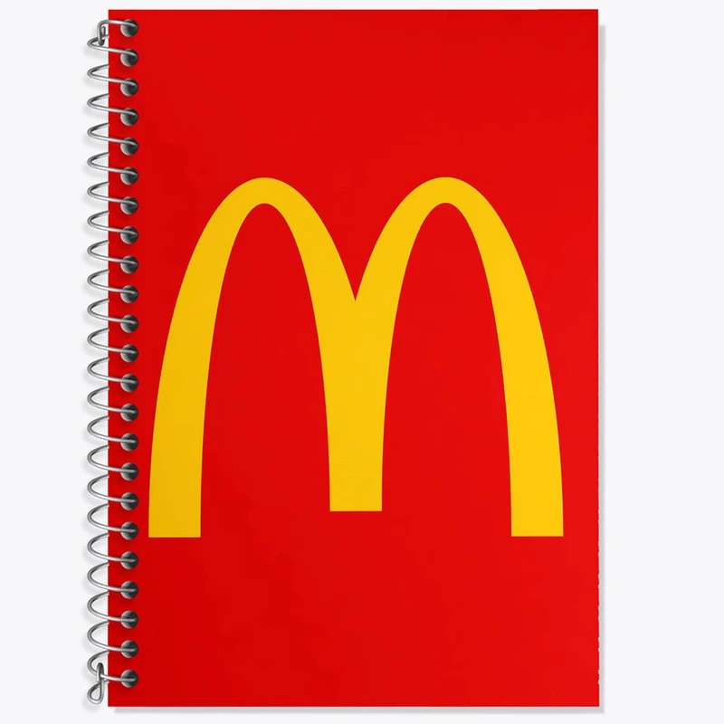 دفتر زبان 50 برگ خندالو مدل دو خط طرح مک دونالد McDonalds کد 8517