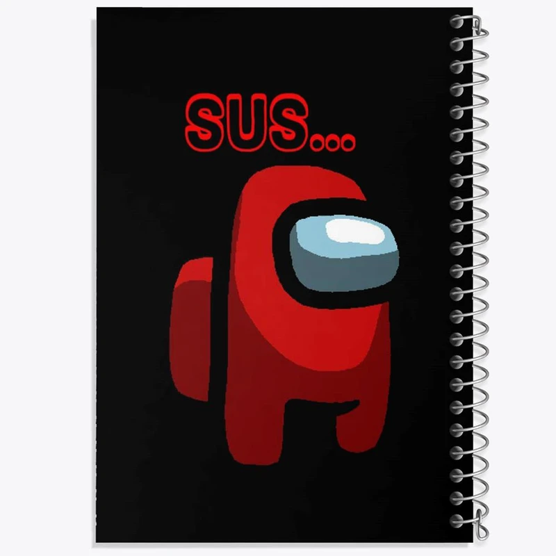 دفتر مشق 50 برگ خندالو مدل امانگ آس Among Us  کد 10306