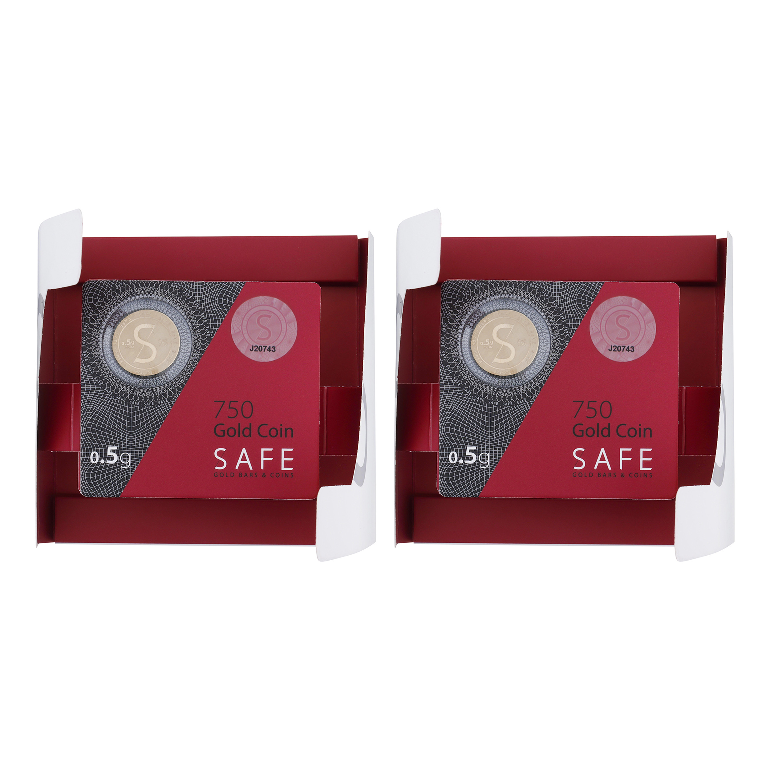 شمش طلا 18عیار طلای سیف مدل H2.5 مجموعه دو عددی