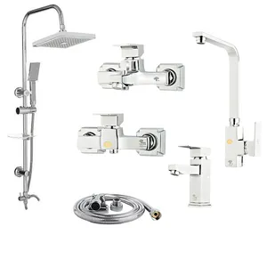 ست شیرآلات پیچک مدل فلت کدdf1947