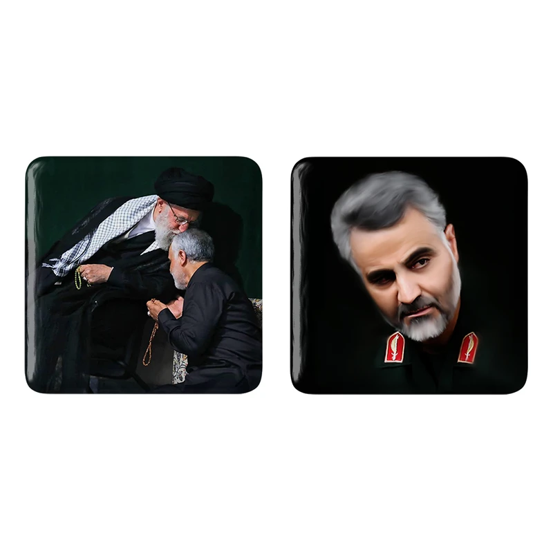 مگنت خندالو مدل سردار قاسم سلیمانی کد 26092619 مجموعه 2 عددی