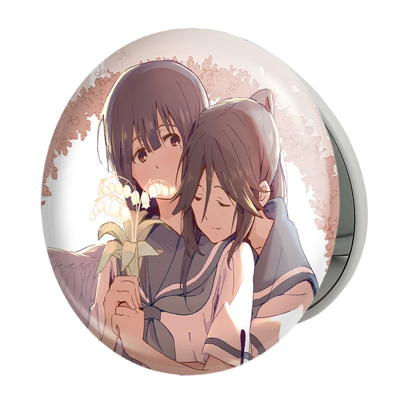 آینه جیبی خندالو طرح کاساکی و میزور انیمه لیز و پرنده آبی مدل تاشو کد 23819 