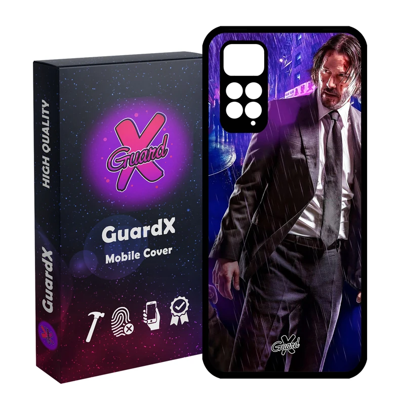کاور گارد ایکس طرح John Wick مدل Glass10124 مناسب برای گوشی موبایل شیائومی Redmi Note 11S/ Note 11 4G