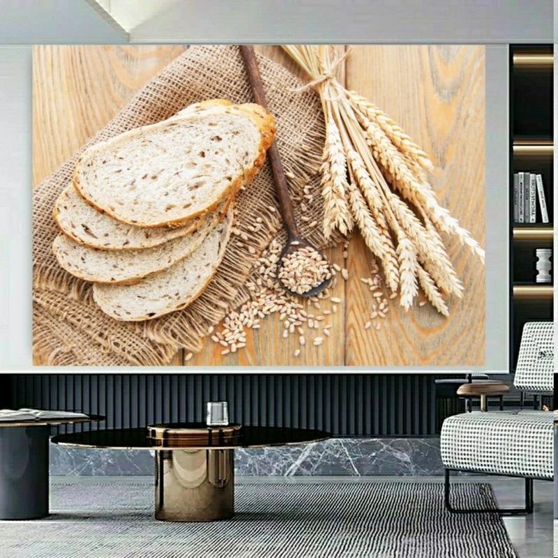  تابلو بوم طرح مخمل نان تست مدل گندم کد GR666