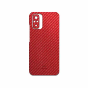 MAHOOT Red-Fiber Cover Sticker for Xiaomi Redmi Note 10s