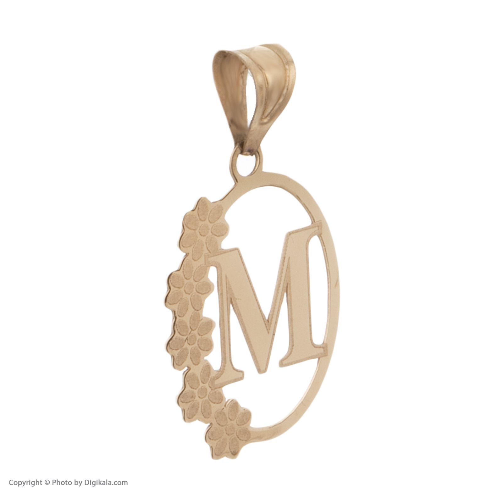 آویز گردنبند طلا 18 عیار زنانه مایا ماهک مدل MM1179 طرح حرف لاتین M -  - 3