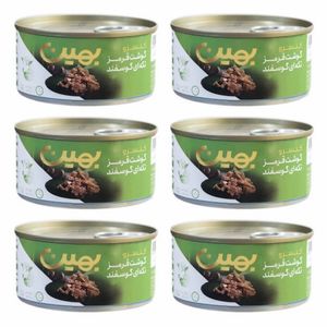 کنسرو گوشت تکه ای گوسفند بهین - 180 گرم بسته 6 عددی