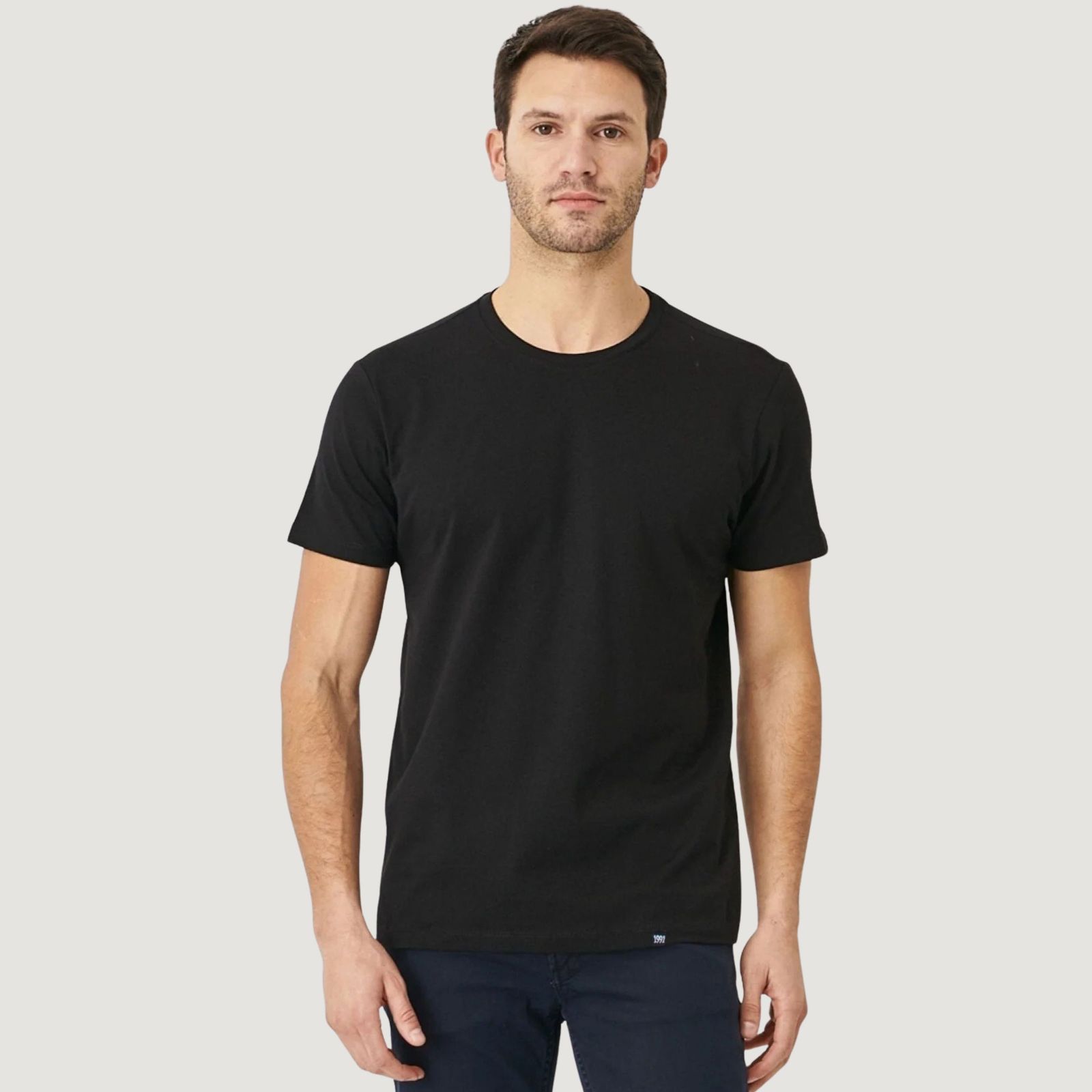 تی شرت آستین کوتاه مردانه نوزده نودیک مدل TS01 B -  - 1