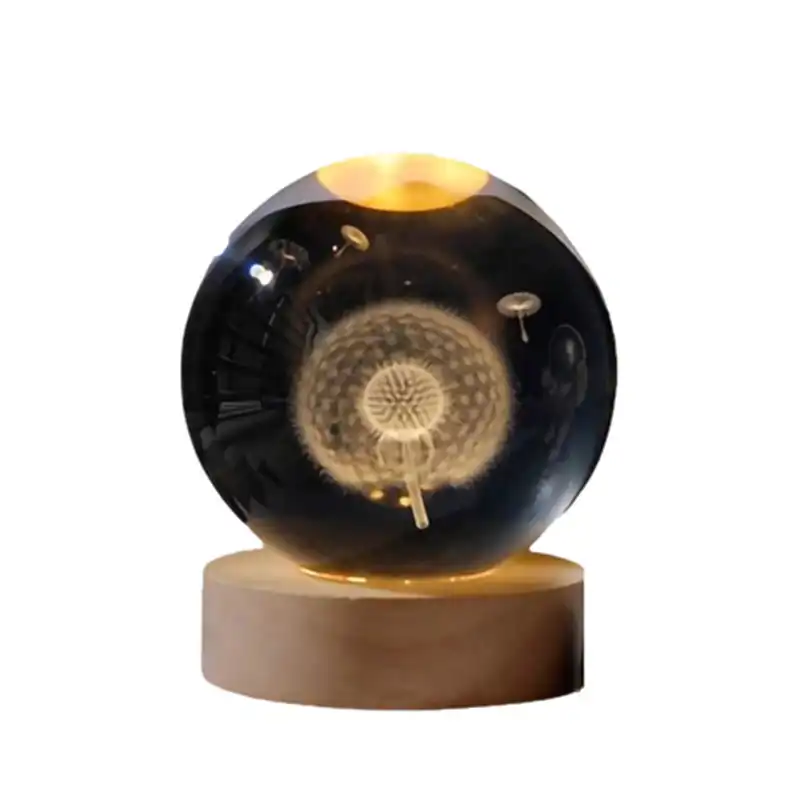 چراغ خواب مدل گوی شیشه ای طرح قاصدک