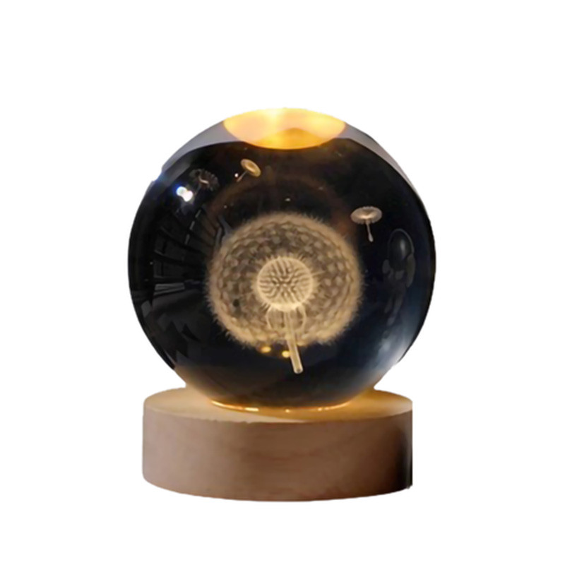 چراغ خواب مدل گوی شیشه ای طرح قاصدک