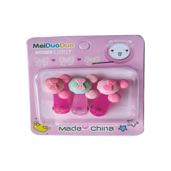 گیره مو دخترانه مدل انبری فانتزی بسته 3 عددی