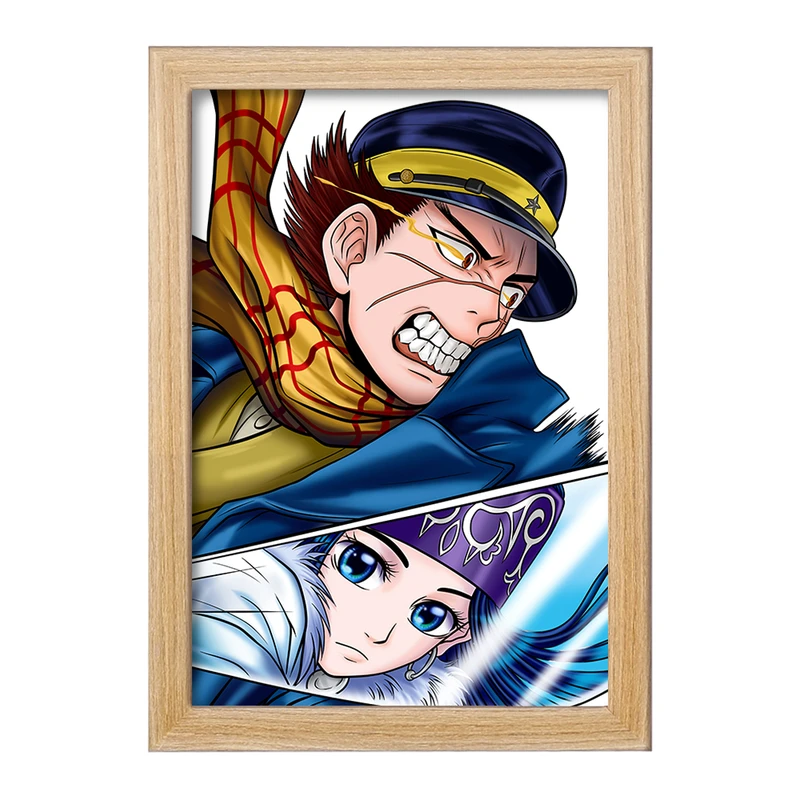تابلو خندالو مدل سایچی انیمه کامویی طلایی Golden Kamuy کد 23742