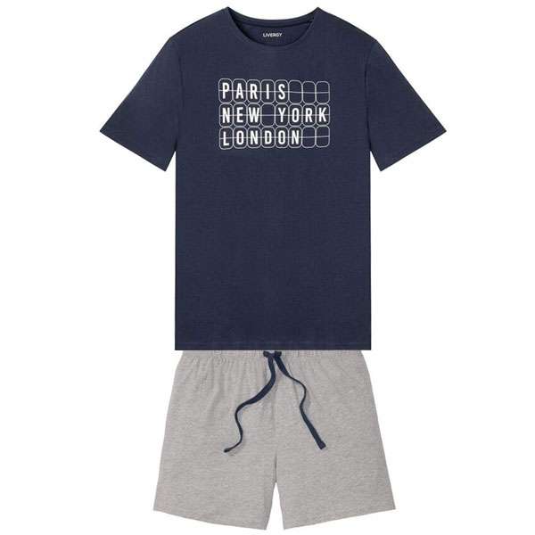 ست تی شرت و شلوارک مردانه لیورجی مدل moj-349075-2020