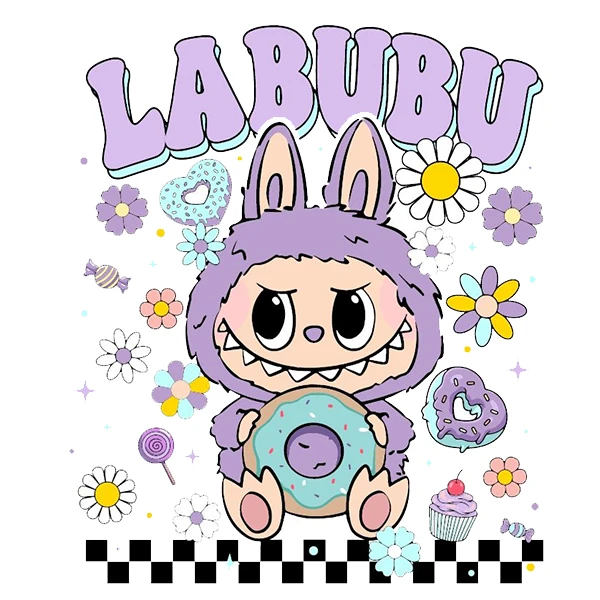 استیکر پارچه و لباس پاد آفرین طرح لبوبو کد 279