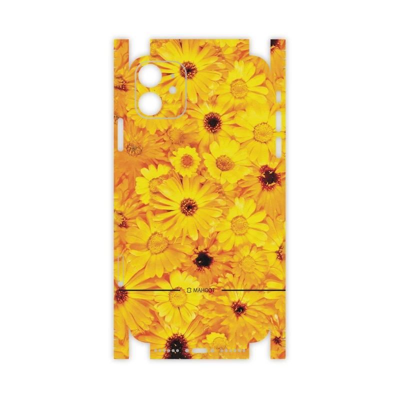 برچسب پوششی ماهوت مدل Yellow-Flower-FullSkin مناسب برای گوشی موبایل اپل iPhone 11