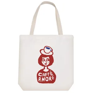 ساک خرید پارچه ای خندالو طرح عاشق قهوه مدل توت بگ کد 6873