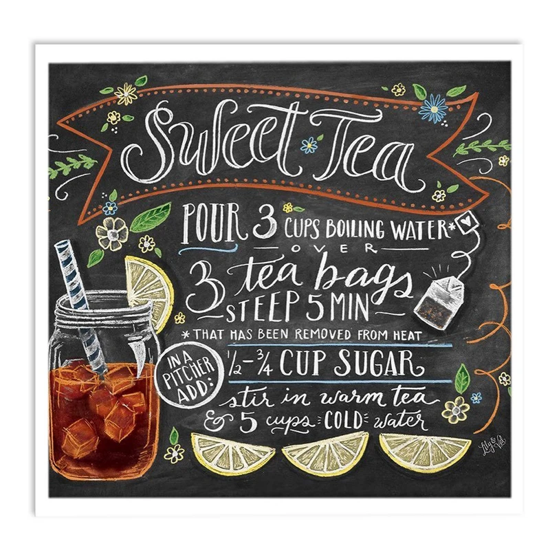 تابلو نوری بکلیت طرح آشپزخانه چای شیرین مدل W-14037