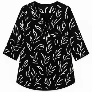 بلوز آستین بلند یقه گرد زنانه مدل نگاره 