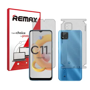 Remax HyMTT model Matte screen protector suitable for Realme C11 -2021- mobile phone along with the back of the phone