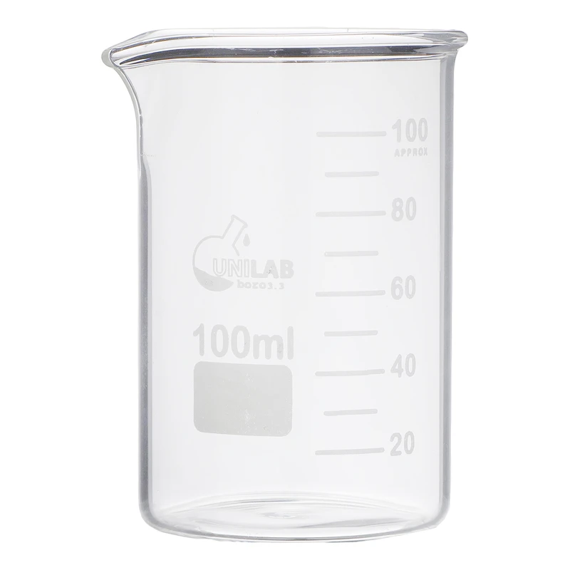 بشر آزمایشگاه یونی گلس مدل H01 ظرفیت 100 میلی لیتر