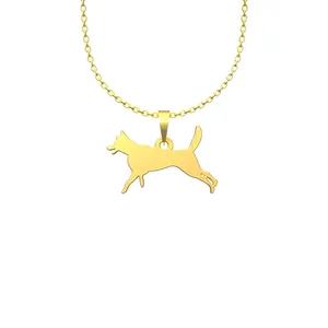 گردنبند طلا 18 عیار زنانه مدوپد مدل سگ کد J3-1-1064
