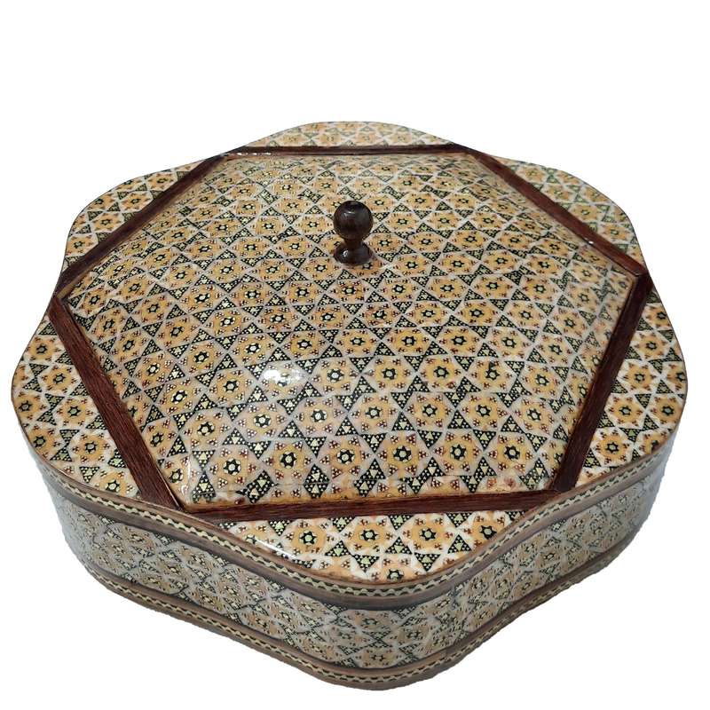 شکلات خوری خاتم کاری مدل هلالی کد 154