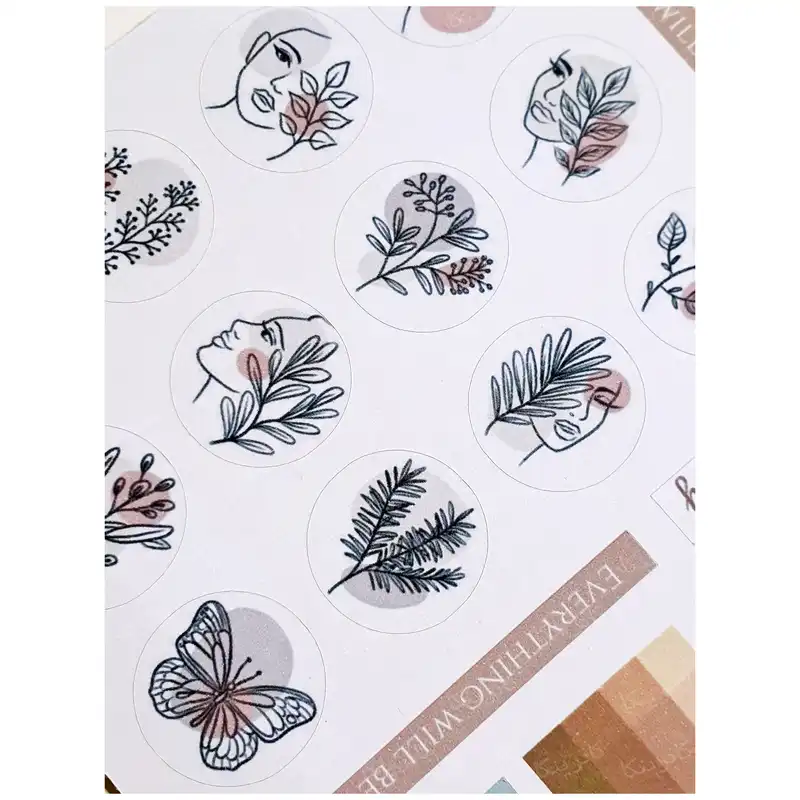 برچسب کاترینکا طرح برش خورده بولت ژورنال و اسکرپ بوک مدل A5 Relax stickers